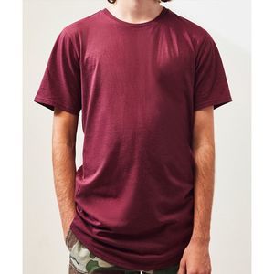 PacSun Mens Scallop Fit Oversized Crew Neck Burgundy Basic Tee Size S NWT